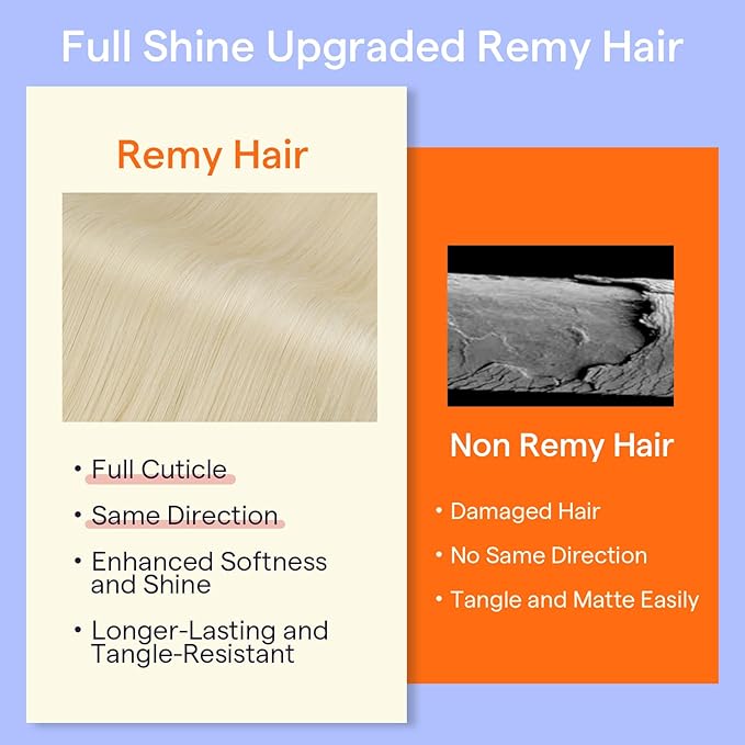 Full Shine 24 Inch Clip in Hair Extensions Blonde Human Hair Clip ins for Long Hair Triple Weft Invisible Remy Human Hair Clip in Extensions 7 Pcs 120 G