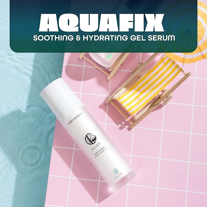 Chemist Confessions Aquafix Hydrating Water Gel - Moisturizing, Oil-Free Facial Water Gel - Face Moisturizer for Intense Hydration & Skin Barrier Repair - 1.75 Fl oz