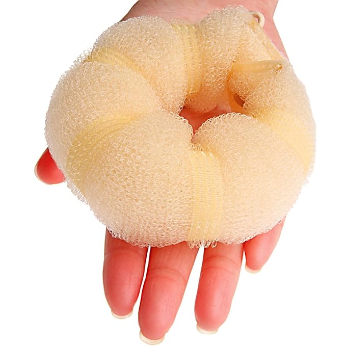 Goldrose Beauty Hair Styling Tools - 2 Pieces Magic Twist Ring Former Shaper Doughnut Chignon Maker for Small & Large Buns (Blonde)