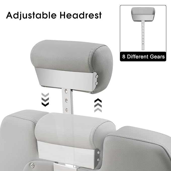 BarberPub Hydraulic Recline Barber Chair All Purpose Salon Beauty Spa Styling Equipment 9208 (Grey)