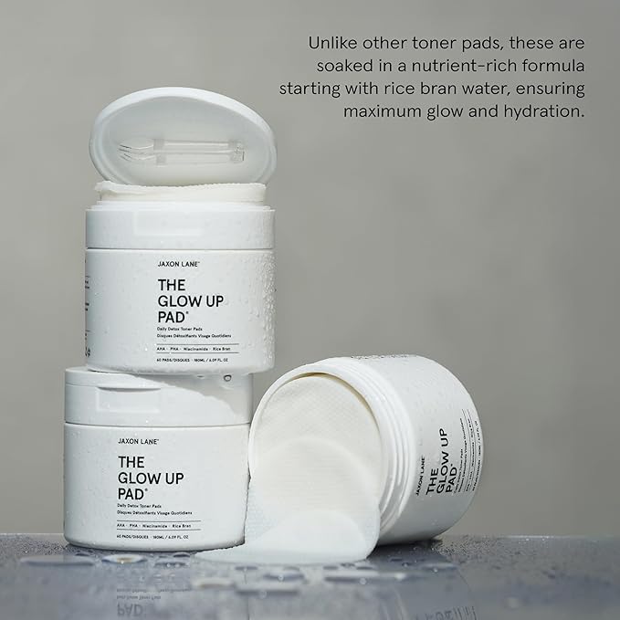 Rice Toner Pads Korean Skin Care Daily Exfoliating Pads for Face: THE GLOW UP Centella AHA PHA Niacinamide Brightening Toner for Mens Skincare, Facial Cleansing, Acne Pores, Dark Spots & Skin Radiance