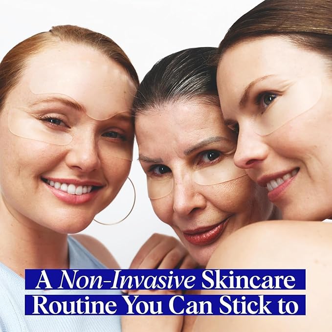 Wrinkles Schminkles Under Eye Wrinkle Patches, Smooth Eye Wrinkles, Crows Feet & Dark Circles Overnight, 1 Pair Reusable Medical Grade Silicone Patches