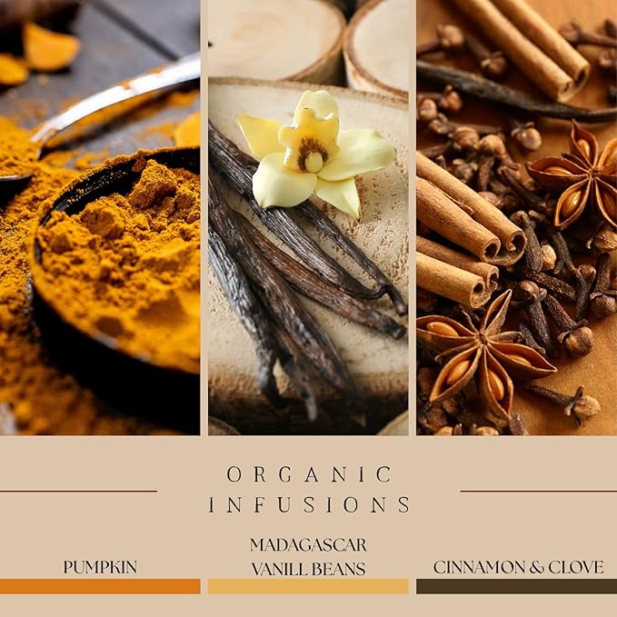 100% Grass-Fed Whipped Tallow Balm & Organic Jojoba Oil infused with Organic Madagascar Vanilla Beans, Organic pumpkin & clove: face/body moisturizer: dry, sensitive skin, (VANILLA PUMPKIN)