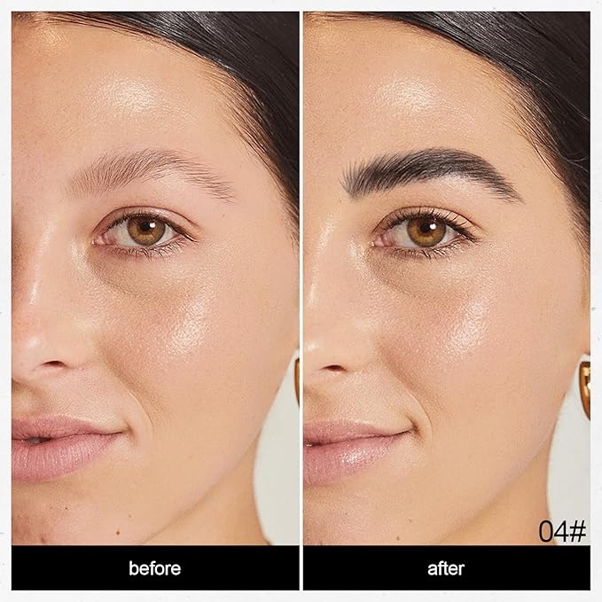 Anglicolor Microblading Eyebrow Pen, Liquid Eyebrow Pen, Square Angled Eyebrow Brush Natural Hair-Like Brow, Long-Lasting, Waterproof Eye brow Pencil for Women and Girls Makeup (04 Black)