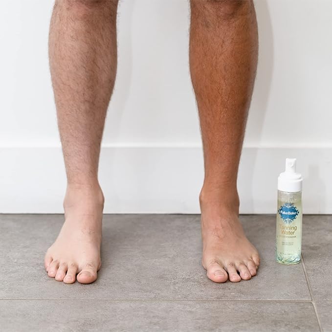 Fake Bake Tanning Water Self Tanner Instant Glow with Hydrating Passion Flower Rejuvenation - Natural Looking Sunless Bronzing for Women & Men - Professional Mitt For Easy Application - 6.7 oz, All