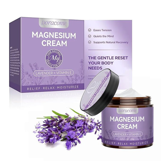 Magnesium Lotion | Magnesium Cream for All skin types, Bedtime Routine, Fast-Absorbing Non-Greasy, Unscented, for Legs, Calves & Feet, 4.23 fl oz