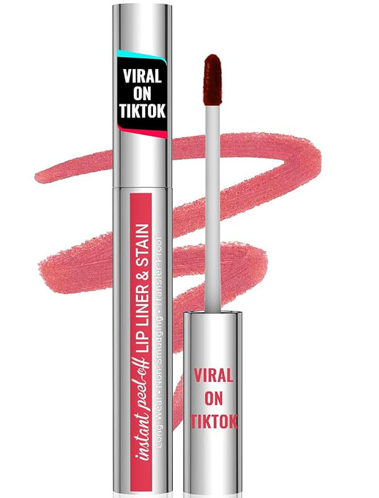 iMethod Natural Long Lasting Lip Stain Peel Off - Waterproof Stay On All Day, Transfer-Proof, Highly Pigmented, Instant Peel Off Lip Stain Color, Nude Pink