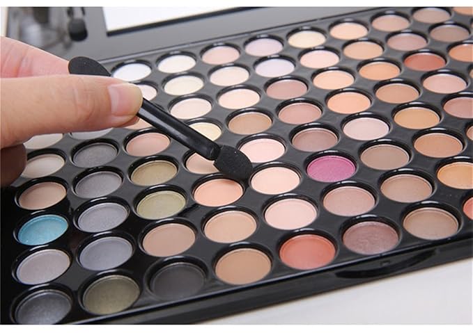Naked Nude Eyeshadow Palette with Mirror and Eyeshadow Applicators, 88 Color Neutral Warm Matte Shimmer Eye Shadow Palette Makeup for Brown, Green, Blue, Hazel, Grey Eyes Makeup Kit for Women