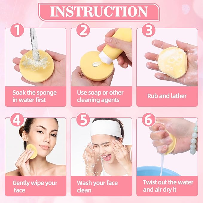 1080 Pcs Compressed Facial Sponges for Makeup Removal & Exfoliating | Premium Face Cleansing Sponge Pads for Women & Girls Soft Wash Round Sponge Spa & Daily Use，8 Colors