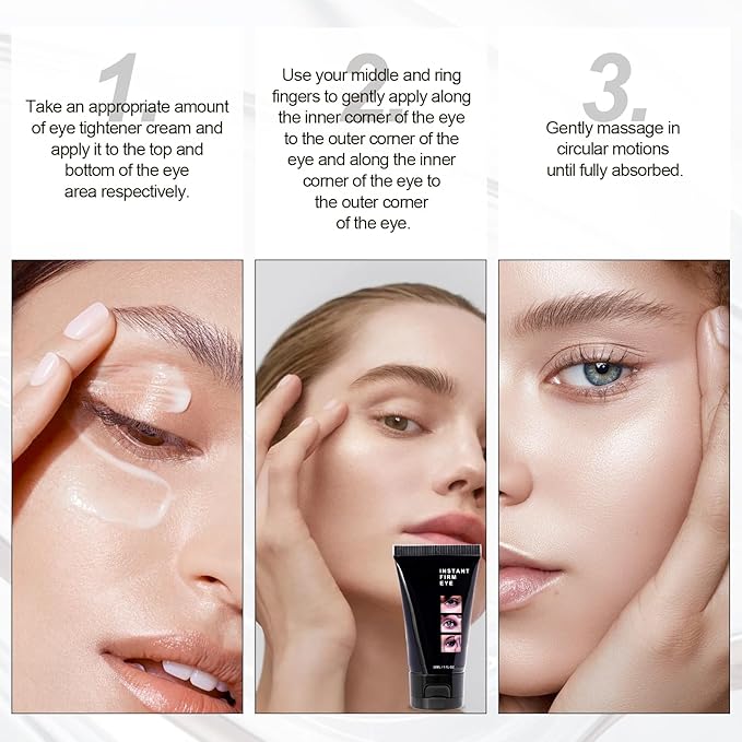 Instant Firm Eye Cream, Temporary Eye Tightener,Instant Firm Eye Tightening Cream for Firm Under Eye Firming, Reduce Fine Lines,2pcs