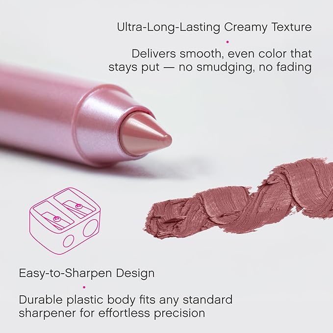 Vivienne Sabó Gel Lipliner Le Grand Volume – Long-Lasting Smudge-Proof Lip Liner & All-Over Lip Color, Creamy Precision Formula, Hydrating & Comfortable Wear, 06 Natural Rosewood