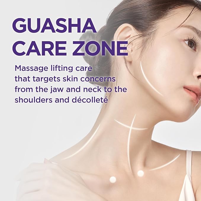 CKD Gua Sha Neck Cream Filltocshot - Advanced Anti-Aging Neck Firming Cream with Massage Roller. Visibly Reduces Wrinkles, Lifts & Tightens Sagging Skin, Boosts Elasticity, Korean Skincare, 1.69 fl oz