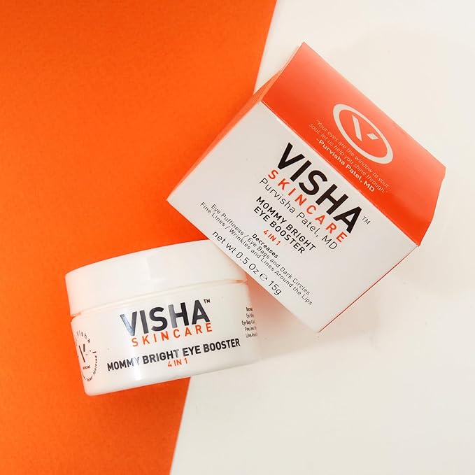 Skincare Mommy Bright Eye Booster 4 in 1 Cream for Dark Circles and Puffiness Under Eyes, Fine Lines and Wrinkles Eye Cream, Safe to Use During Pregnancy and Nursing 0.5oz