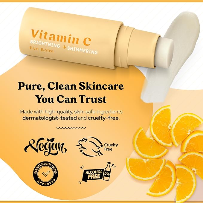 BellaBLISS Vitamin C Eye Balm Stick – Lightweight Under Eye Cream for Puffiness, Dark Circles & Wrinkles – Made in Korea – 0.35 oz / 10 g – Pack of 2