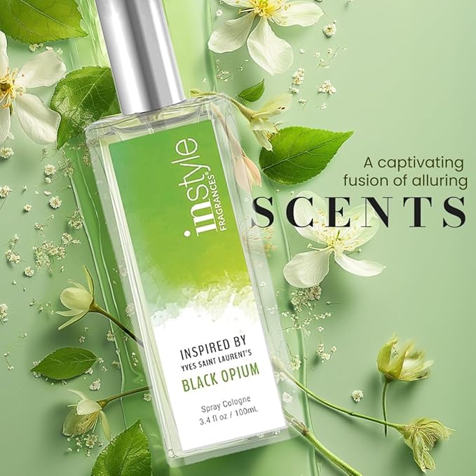 Instyle Fragrances, Inspired by Yves Saint Laurent's Black Opium, Women’s Eau de Toilette, CLEAN, Vegan, Paraben-Free, Never Tested on Animals, 3.4 Fluid Ounces