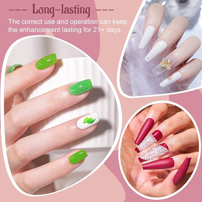 JODSONE Gel Nail Polish Kit 60 PCS with U V Light Soak off Base Top Coat 55 Shine Colors Gel Nail Kit Bright and Dark Brown Wine Red Series Manicure Set for Women and Girls