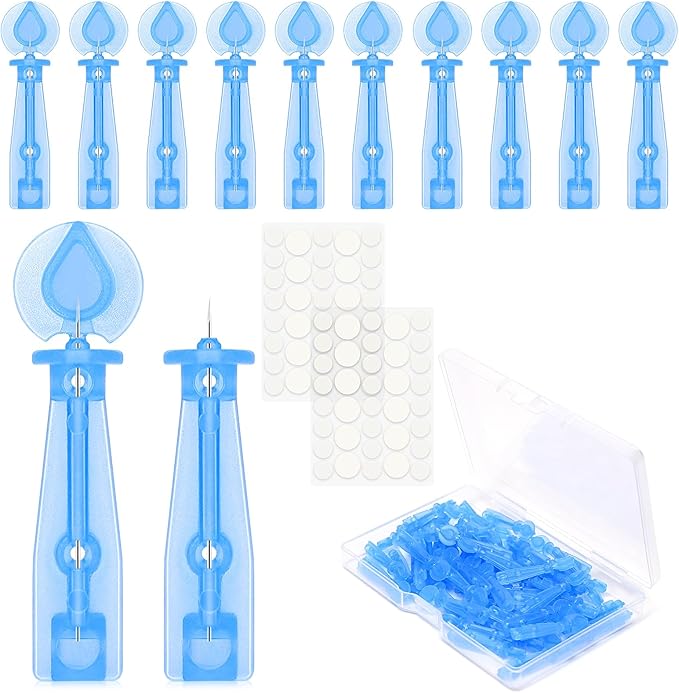 100PCS Disposable Acne Needle & 144 Dots Pimple Stickers - Ultrafine Pimple Popper Needle