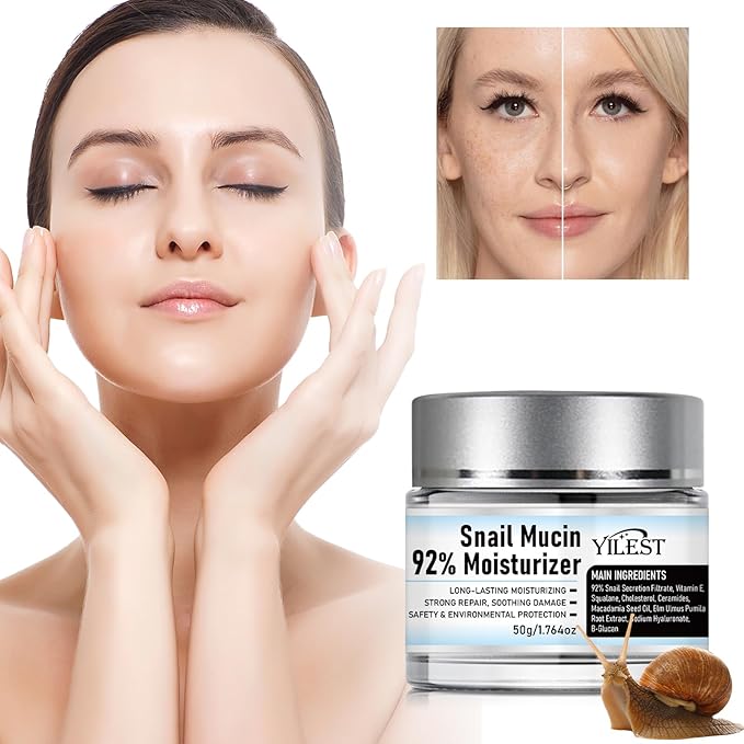 𝐒𝐧𝐚𝐢𝐥 𝐌𝐮𝐜𝐢𝐧 92% Moisturizer Daily Face Gel Cream, Crema de Baba de Caracol Original, Snail Secretion Filtrate Nourishing Cream, Moisturizer Face Cream 𝐒𝐧𝐚𝐢𝐥 𝐌𝐮𝐜𝐢𝐧 (2PCS)