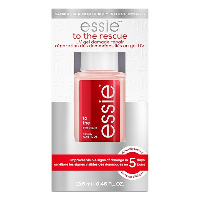 essie nail care, UV gel damage repair treatment, to the rescue nail repair base coat, 0.46 fl oz