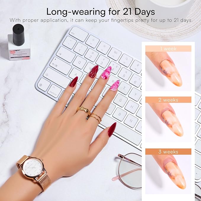 Makartt Clear Blooming Gel 15ml UV LED Soak Off Nail Art Polish for Spreading Effect Marble Nail Polish Gel Paint Nail Designs for DIY Color Flower Watercolor Magic Beauty Gift