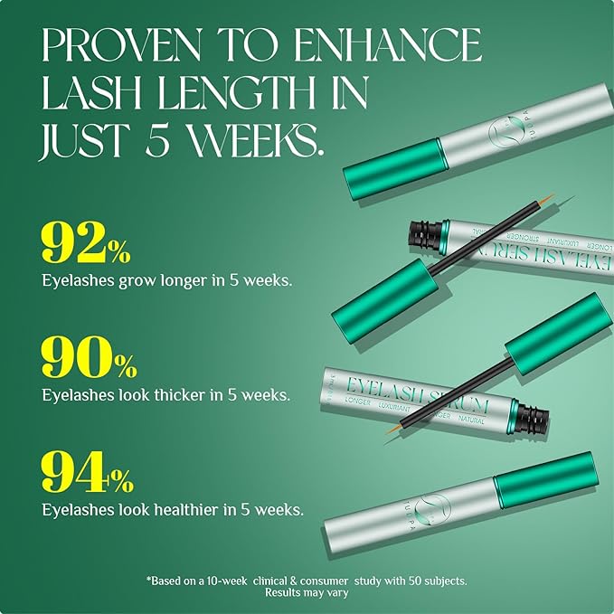 Lash Growth: Strengthen and thicken lashes with TUDPA's serum, 0.1 Fl. Oz (3 mL) (Green)