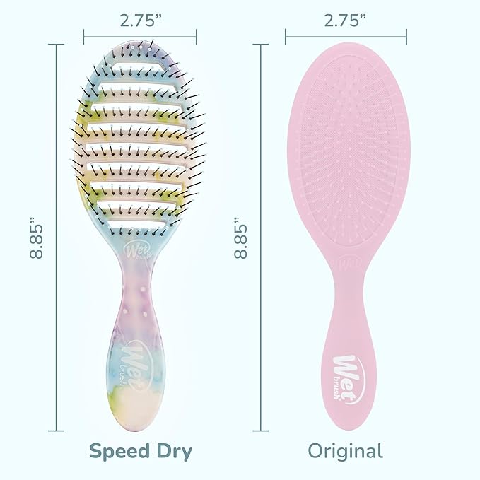 Wet Brush Speed Dry Hair Brush - Splatter (Color Wash) - Vented Design and Ultra Soft HeatFlex Bristles Are Blow Dry Safe With Ergonomic Handle Manages Tangle and Uncontrollable Hair - Pain-Free