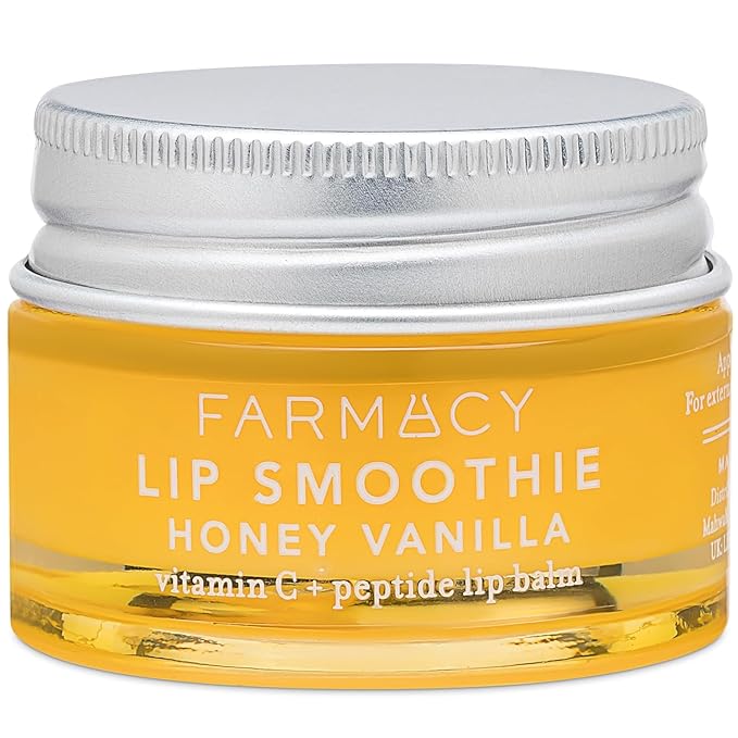 Farmacy Peptide Lip Smoothie - Hydrating Lip Balm with Vitamin C to Visibly Plump & Smooth Lines - Nourishing Treatment with a High-Gloss Finish - Honey Vanilla (10g)