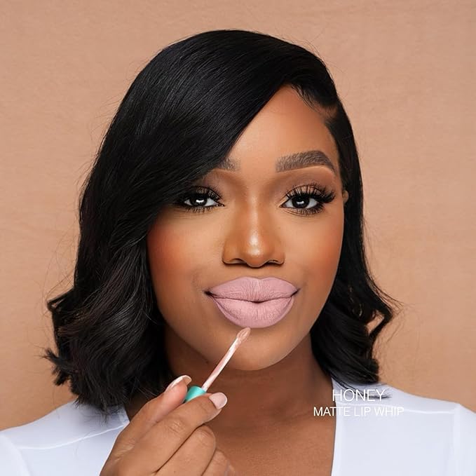 Beauty Bakerie Lip Whip Liquid Lipstick for Women, Waterproof Lip Gloss, Tint, Stain Long Lasting Hydrating Moisturizer, Matte or Metallic, 3.5mL, Honey