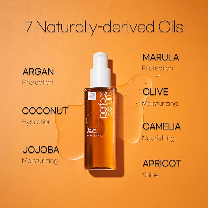 Mise En Scene Perfect Serum Original Bigger Size - Hair Oil for Frizzy & Dry Hair, Hydration and Nutrition Hair Essence for Damage Care, Floral Fragrance, Korean Hair Care Product, 3.71 Fl Oz.