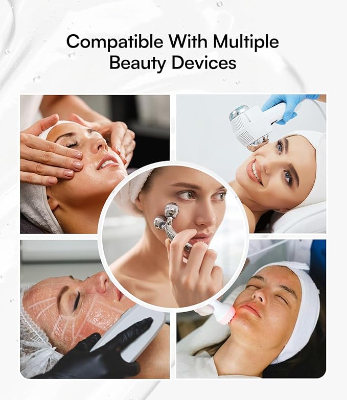 Micro-current Conductive Gel for Facial and Body Skin Care Machines – Hydrating Gel Primer with Hyaluronic Acid for Women and Men, 2.11 Fl Oz