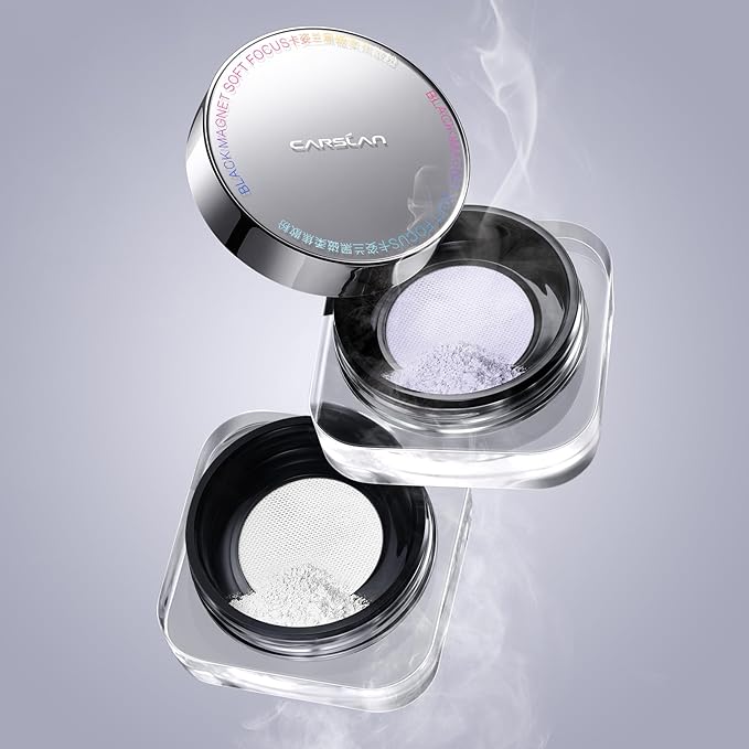 CARSLAN 1.0 Soft Focus Loose Setting Powder, Lightweight, Matte, Oil Control, Shine Free, Talc-Free Face Powder Makeup, 24H Longwear Finishing Powder, 03 Translucent For Sensitive