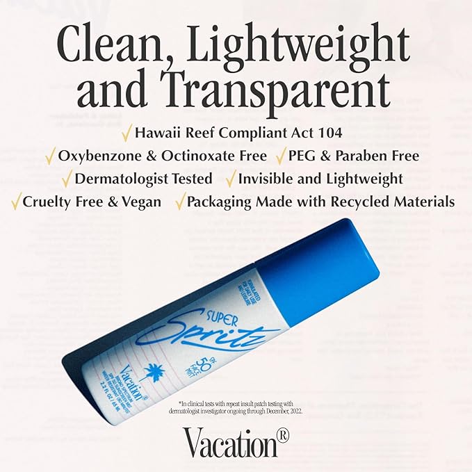 Vacation Super Spritz SPF 50 Sunscreen Face Mist + Air Freshener Bundle, Daily Face Sunscreen Spray, SPF Face Spray, Sunscreen Spray for Face, Face Mist Sunscreen, 2.2 fl. Oz.