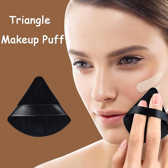 16 pcs Triangle Powder Puff Makeup Puff:Setting Powder Puff Powder Puffs for Face Powder for Loose Powder Cosmetic Foundation Makeup Sponge Beauty Blender