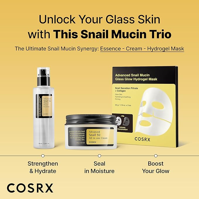 COSRX Snail Mucin Repairing Serum 100ml, Hydrating Serum for Face with Snail Secretion Filtrate for Dull Skin & Fine Lines, Korean Skin Care, Stocking Stuffers for Women