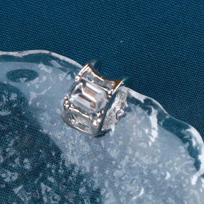 Vintage Crystal Ear Cuff Earrings Black Onyx Cuff Earrings Rhinestone Cartilage Earrings Silver Open Cuff Wrap Earrings Jewelry for Women