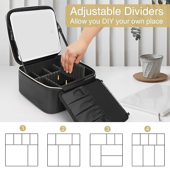 Relavel travel makeup bag with