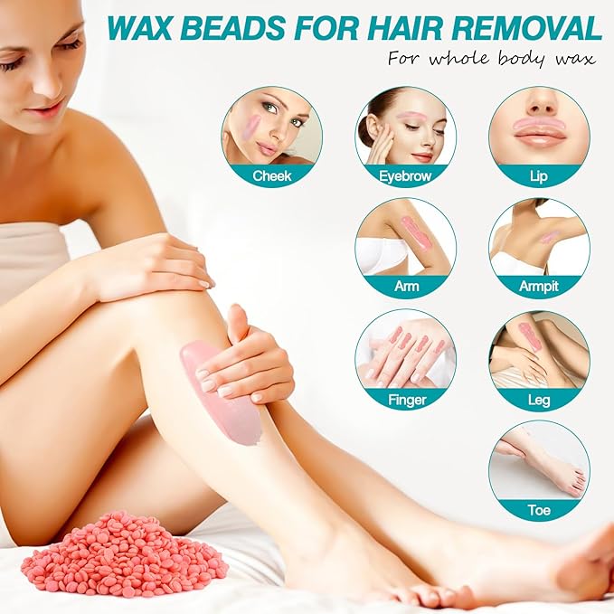PURPLESKY Hair Removal Wax, 40oz Hard Wax Beads for Bikini, Body, Face, Fast Melt Waxing Beans Bulk (Lavender Scent)