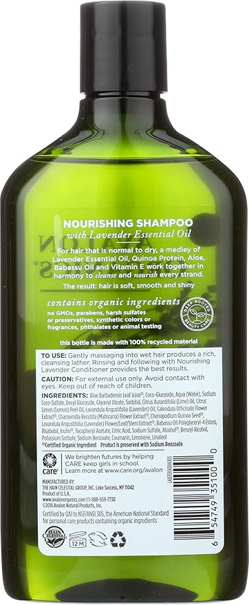 Avalon Organic Botanicals, Shampoo, Lavender, 11 oz