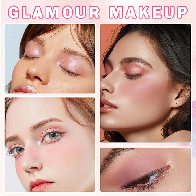 Pink Eyeshadow Single Eyeshadow,Matte Ultra Fine Lightweight Powder Multiuse Blendable Makeup Eye shadow for Women Girls,High Pigment Daily Warm Tone Eyes Makeup(Half Pink)