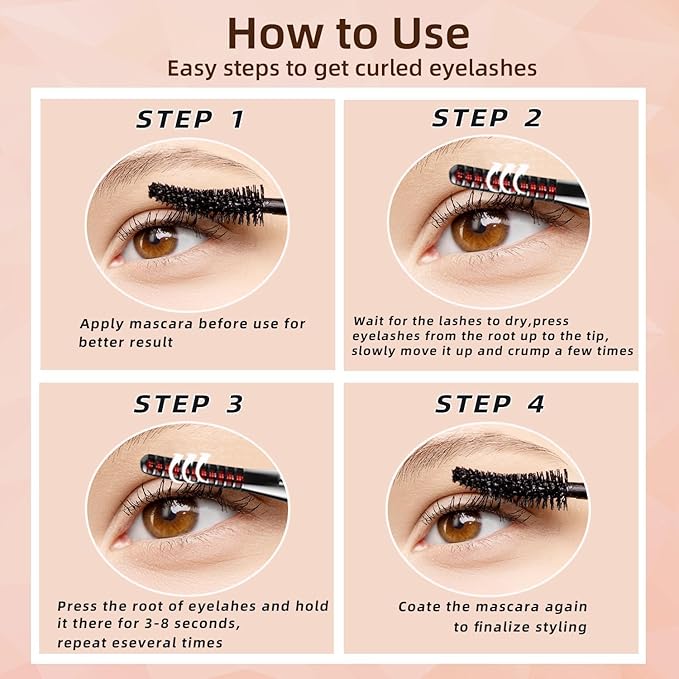 Heated Eyelash Curler, Fast Heat up Within 10s, 24 Hours Long Lasting, Rechargeable Electric Eyelash Curler, Temperature Control, Mini Lash Curler Safe Anti-Burn Eyelash Curle, with LED Display-Black