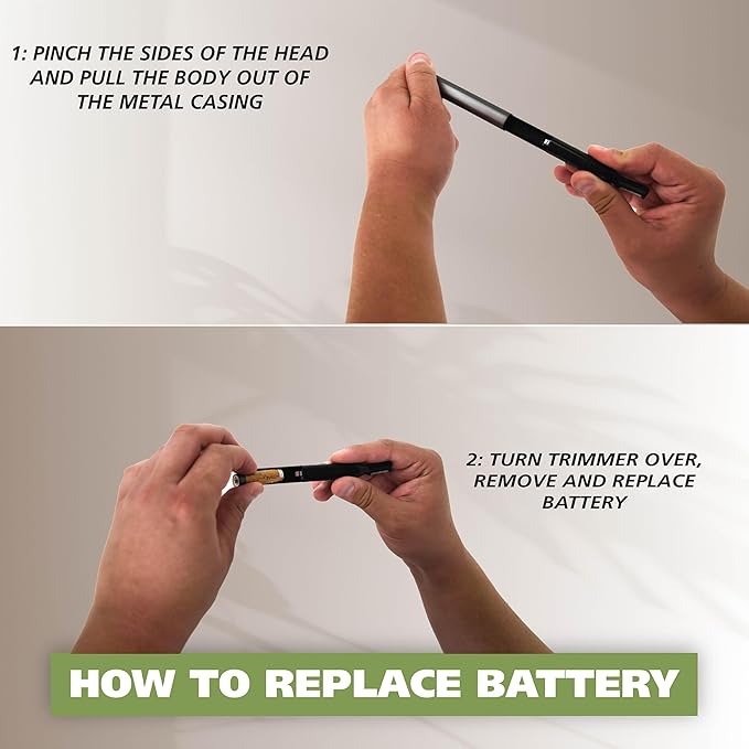 Wahl Micro Groomsman Battery Personal Trimmer for Hygienic Grooming with Rinseable, Interchangeable Heads for Eyebrows, Neckline, Nose, Ears, & Other Detailing - 05640-600