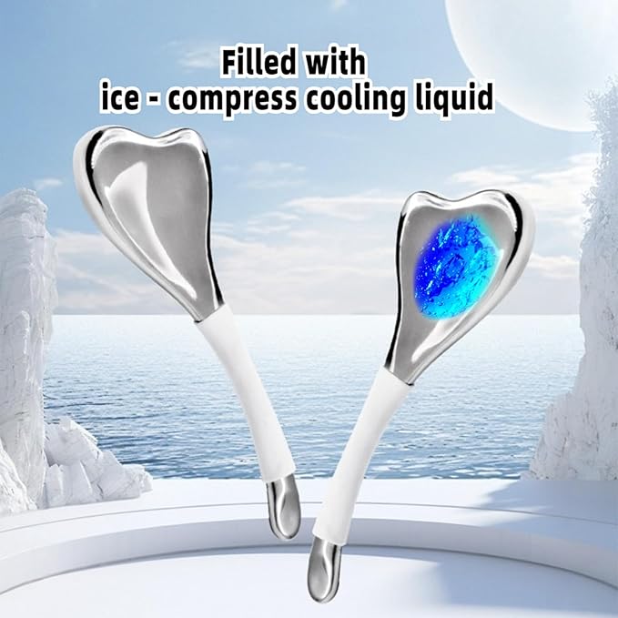 Ice Globes for Face & Eyes, Unbreakable Stainless Steel Cryo Massagers for Skincare Routines, Multifunctional Cold Roller Cooling Globes for Puffiness, Sagging Skin, and Facial Relaxation (Black)