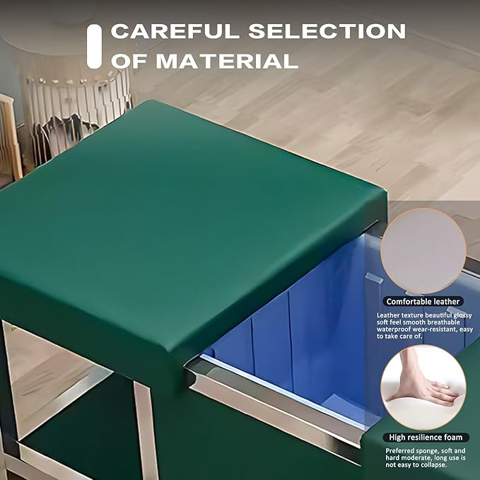 HHEvergreenEnsem Massage Shampoo Bed with Sink & Head Spa Equipment, No Plumbing Head SPA Bed Includes 24 gal Large Water Tank, Storage Space (with Stool, Green)