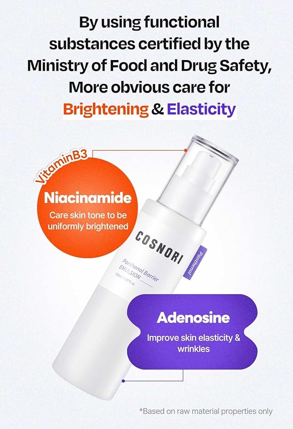 COSNORI Panthenol Barrier Emulsion - Vegan Skin Barrier strengthening Emulsion, Korean Skincare, High Content panthenol, Kakadu Plum Extract, Skin Texture&Hydration Care, 5.07 fl.oz