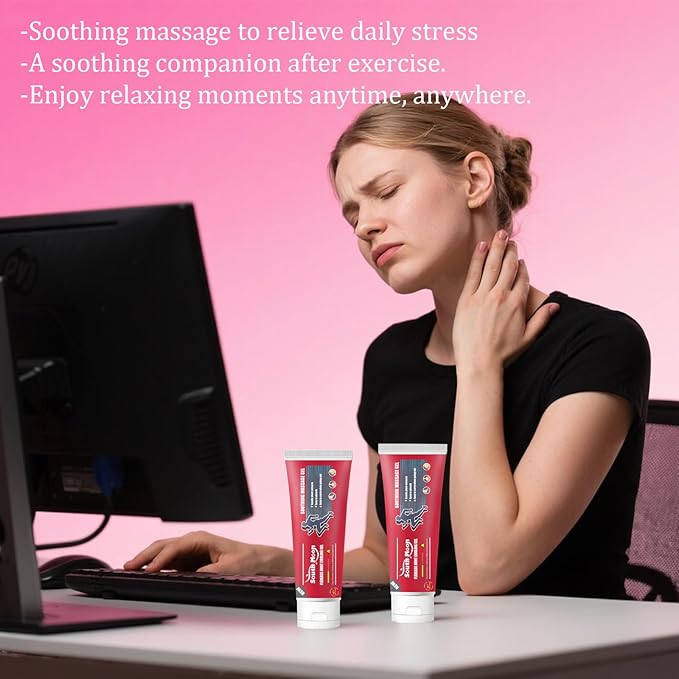 Joint & Muscle Relief Gel – Soothing Massage Cream with Turmeric, Peppermint & Emu Oil – Fast-Absorbing, Non-Greasy Formula for Knees, Back, Neck & Hands – 4.23 oz (2pcs)