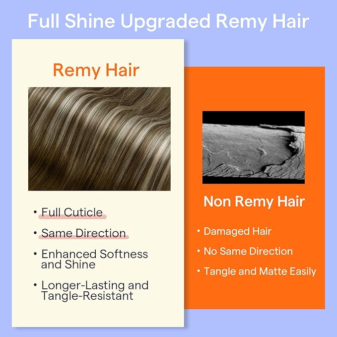 Full Shine Hair Extensions Real Human Hair Clip ins Ombre Clip in Hair Extensions Straight Brown Balayage Ash Brown Mix Blonde Hair for Women 14 Inch 7 Pcs 120 G