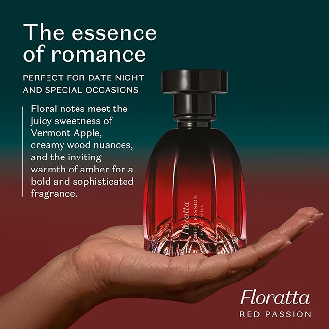 O Boticário Floratta Red Passion Eau de Parfum for Women, Bold Floral Fragrance with Vermont Apple & Amber, Long-Lasting Intensity, 2.5 Ounce (75ml)