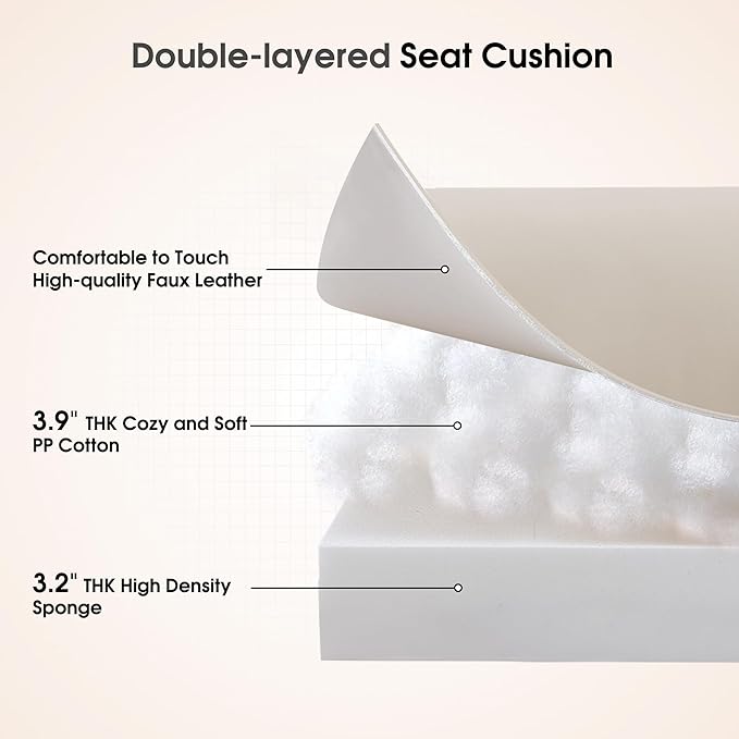 BarberPub Beauty Chair, 360° Rotating Lifting Facial Beauty Spa Chair, Adjustable Tattoo Salon Spa Esthetician Beauty Equipment 3571 (Faux Leather, Beige)