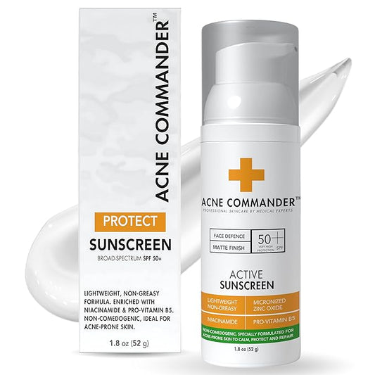 Breakout-Free Mineral SPF 50 Face Sunscreen – Zinc Oxide, Non-Comedogenic Broad-Spectrum UVA/UVB Protection for Sensitive & Acne-Prone Skin | Lightweight, Hydrating, Matte Finish & Water-Resistant 52G