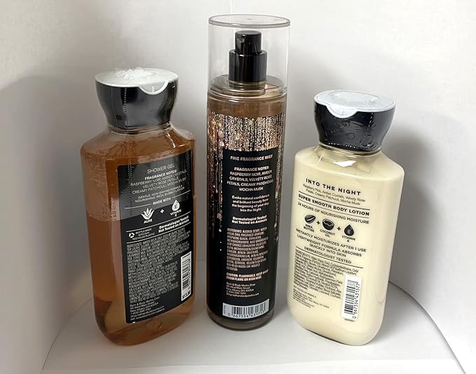 Into the Night - 3 pc Bundle - Daily Trio - Shower Gel, Fine Fragrance Mist & Super Smooth Body Lotion